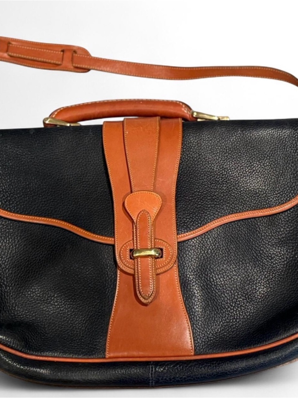Vintage Dooney & Bourke All-Weather Leather Briefcase /Messenger - fits laptop